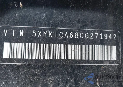 2012 Kia Sorento Lx из США, поврежденный, VIN 5XYKTCA68CG271942